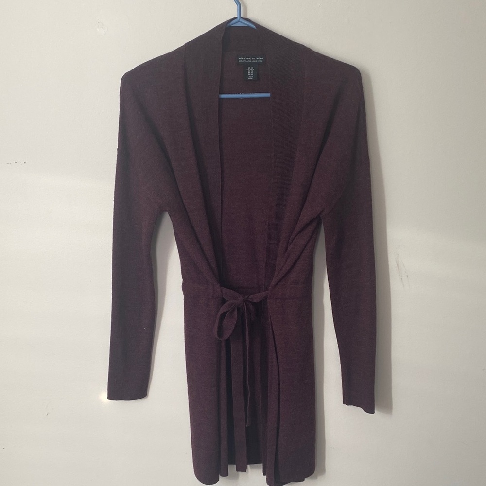 Adrienne Vittadini Burgundy Cardigan